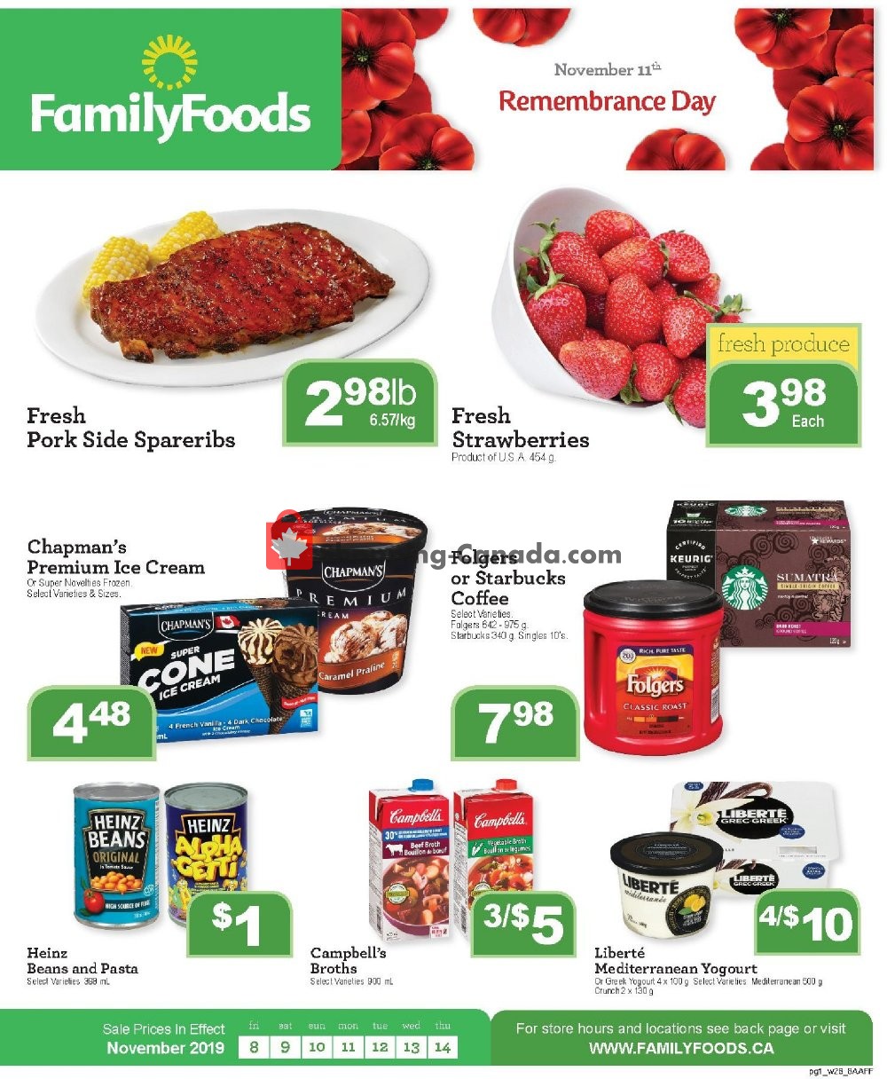 Family Foods flyer from Friday November 8, 2019 to Thursday November 14, 2019 - page 1