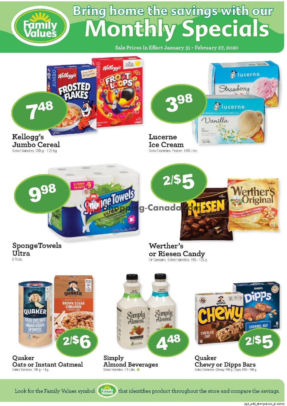 Family Foods flyer from Friday January 31, 2020 to Thursday February 27, 2020 - page 1