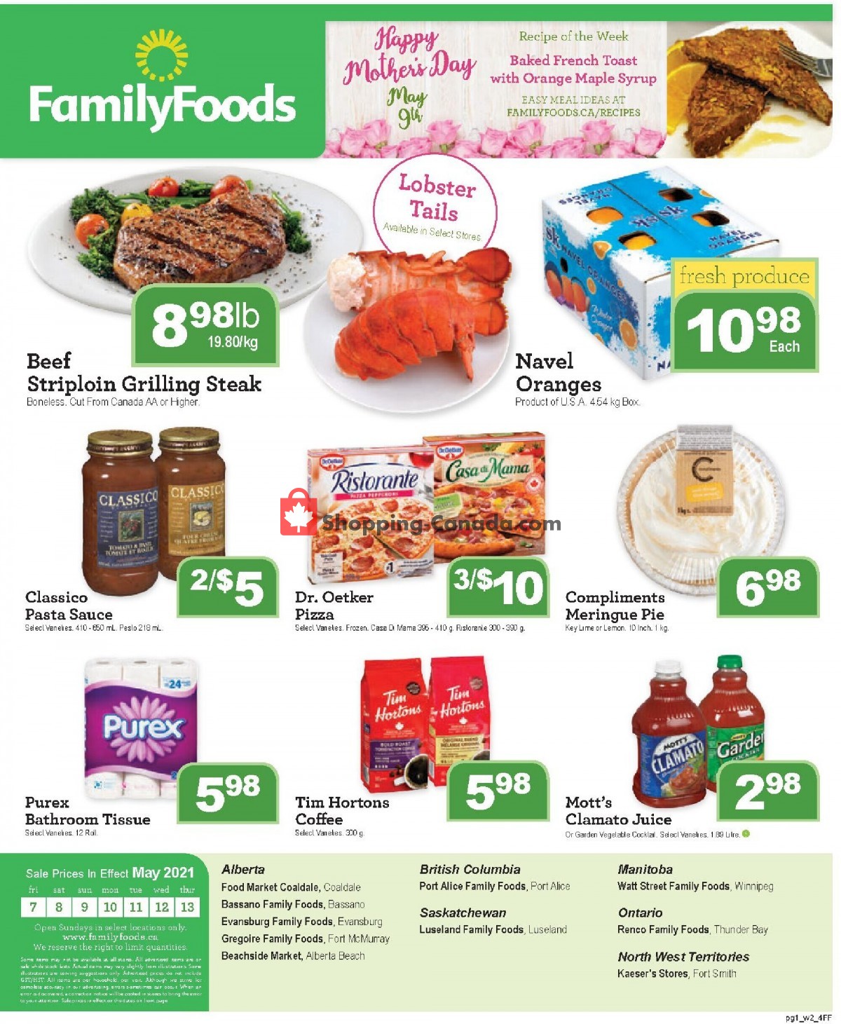 Family Foods flyer from Friday May 7, 2021 to Thursday May 13, 2021 - page 1