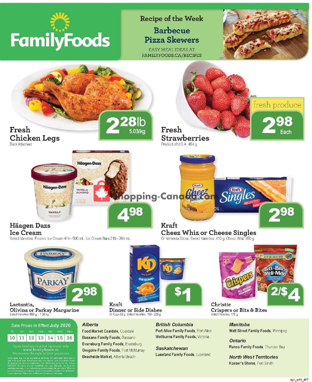 Family Foods flyer from Friday July 10, 2020 to Thursday July 16, 2020 - page 1