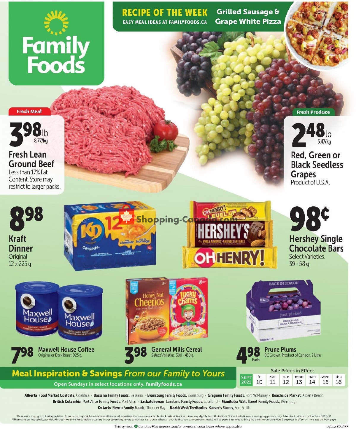 Family Foods flyer from Friday September 10, 2021 to Thursday September 16, 2021 - page 1