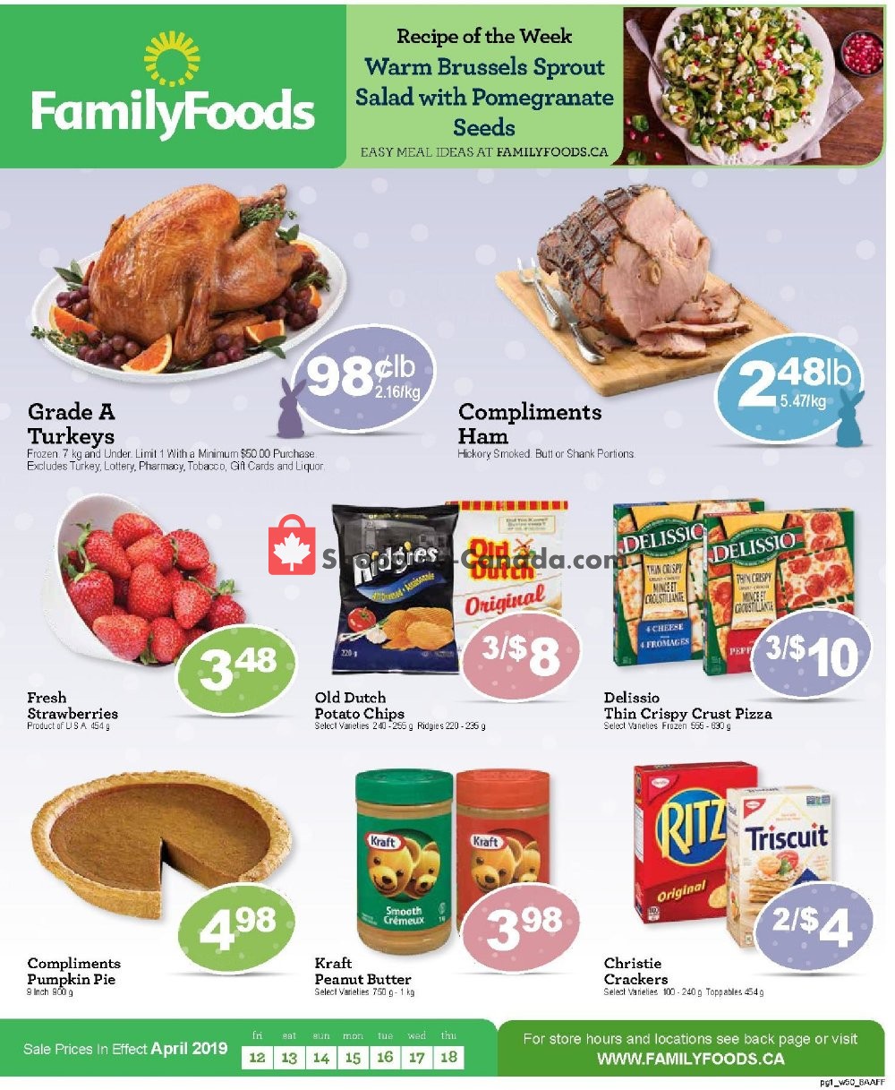 Family Foods flyer from Friday April 12, 2019 to Thursday April 18, 2019 - page 1