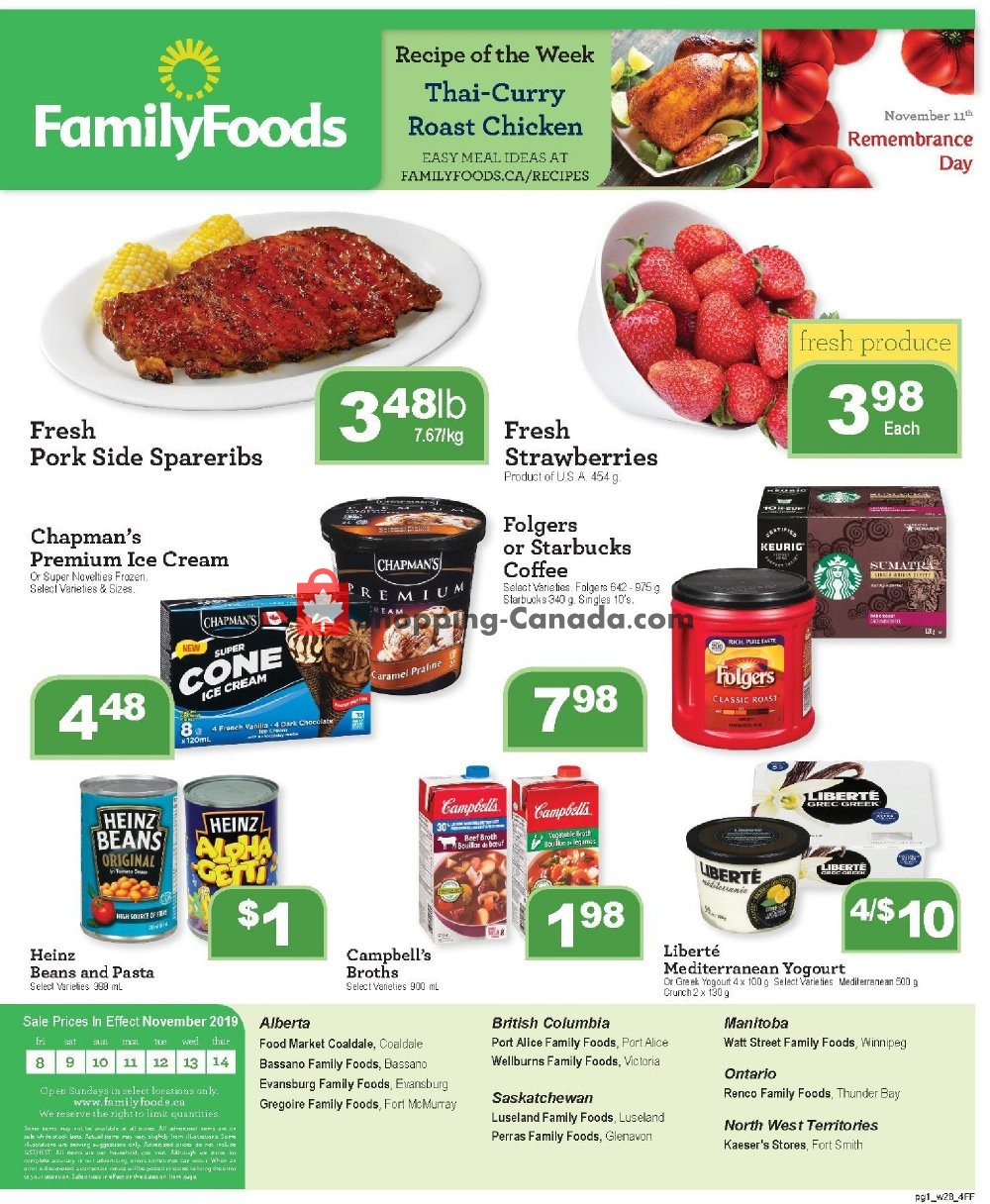 Family Foods flyer from Friday November 8, 2019 to Thursday November 14, 2019 - page 1