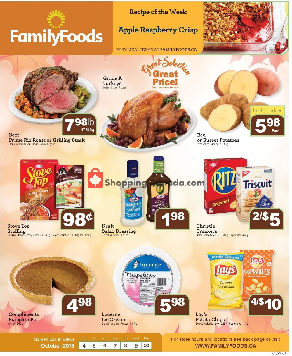 Family Foods flyer from Friday October 4, 2019 to Thursday October 10, 2019 - page 1