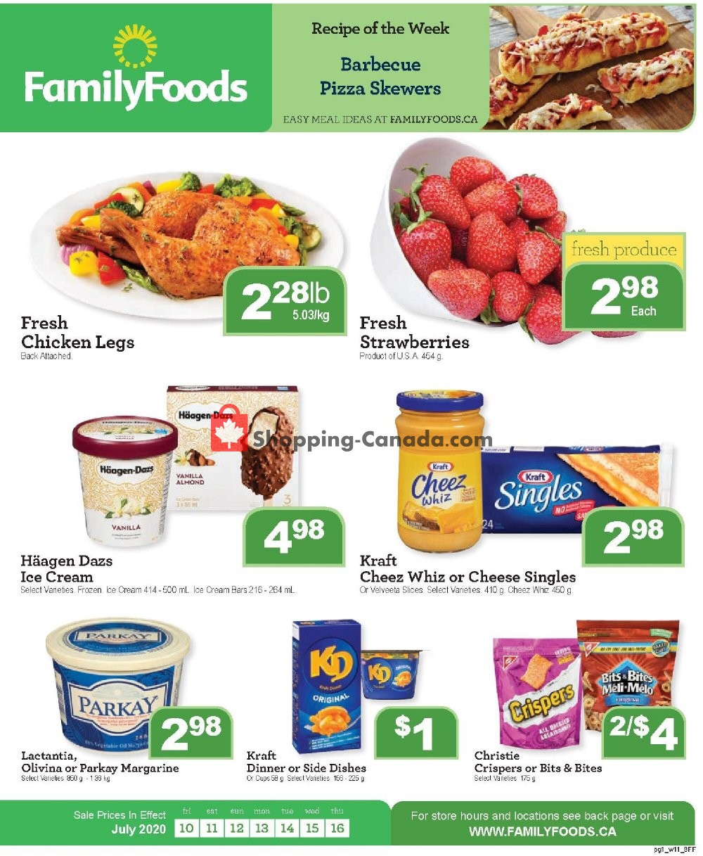 Family Foods flyer from Friday July 10, 2020 to Thursday July 16, 2020 - page 1