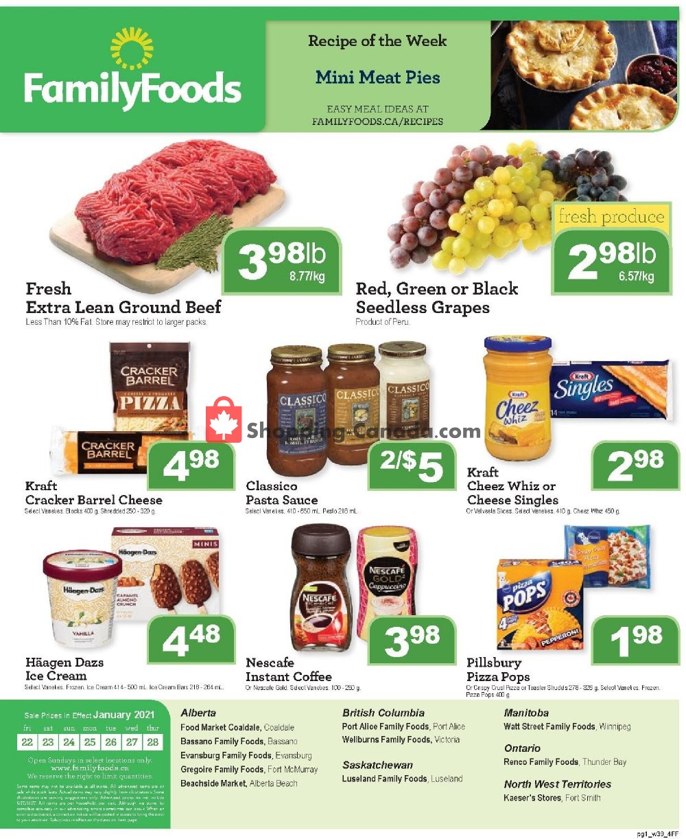 Family Foods Canada, flyer (Weekly Special Offer) January 22