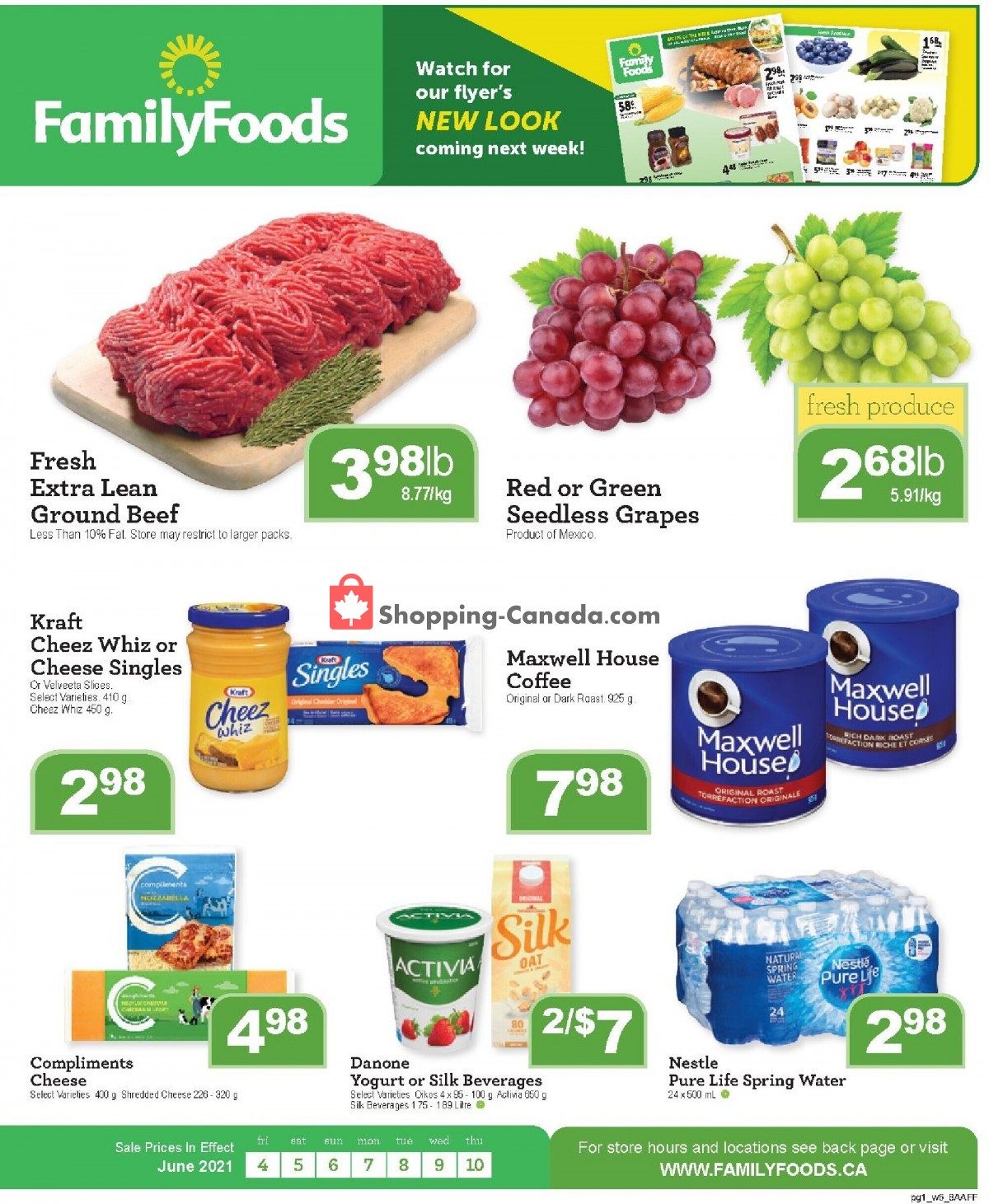 Family Foods flyer from Friday June 4, 2021 to Thursday June 10, 2021 - page 1