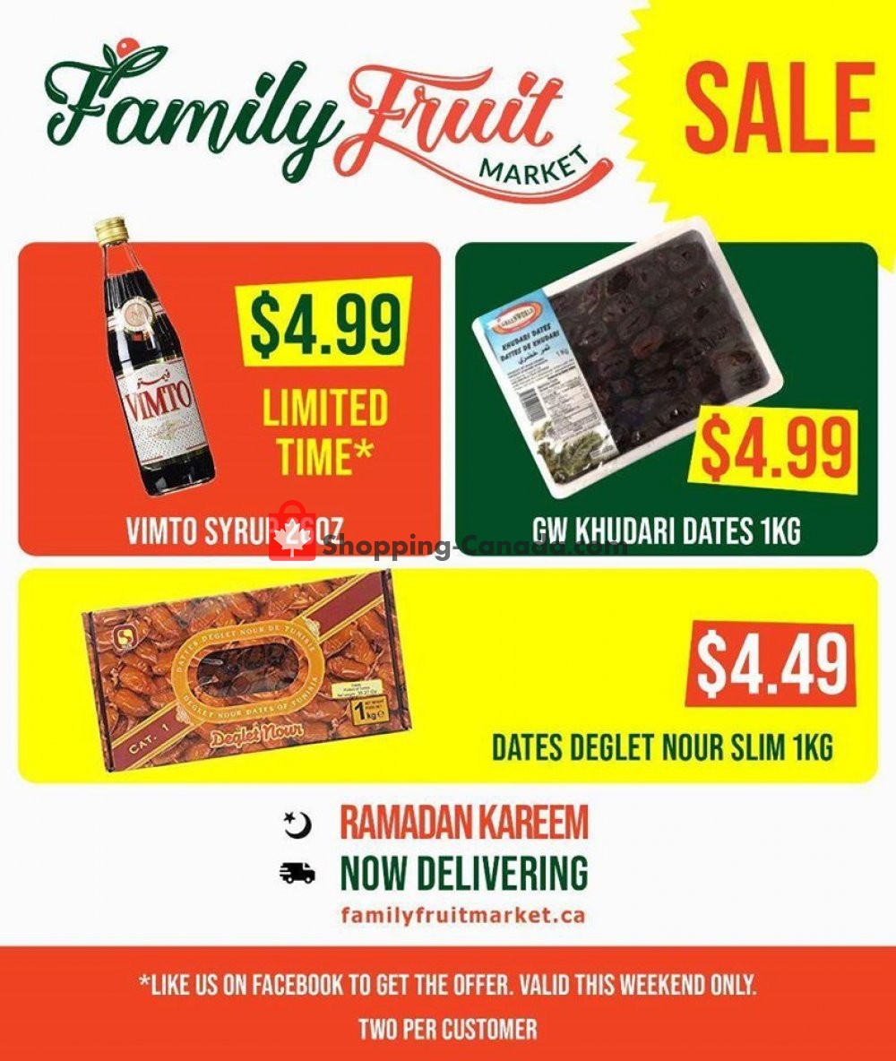 Family Fruit Market flyer from Friday April 24, 2020 to Thursday April 30, 2020 - page 1