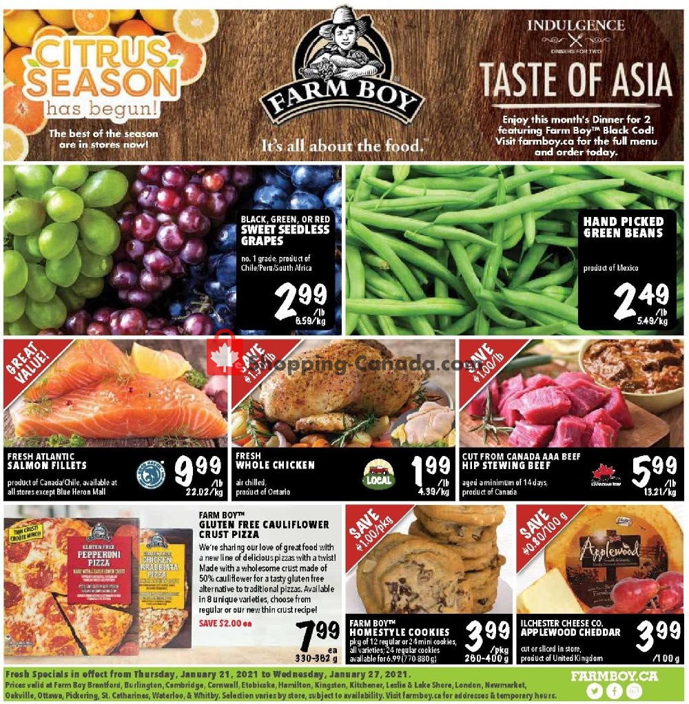 Farm Boy flyer from Thursday January 21, 2021 to Wednesday January 27, 2021 - page 1