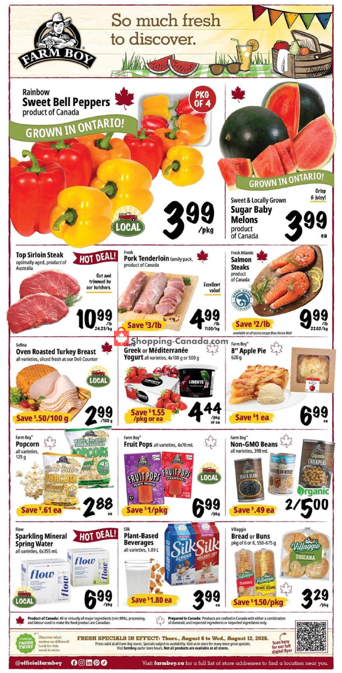 Farm Boy flyer from Thursday August 6, 2026 to Wednesday August 12, 2026 - page 1