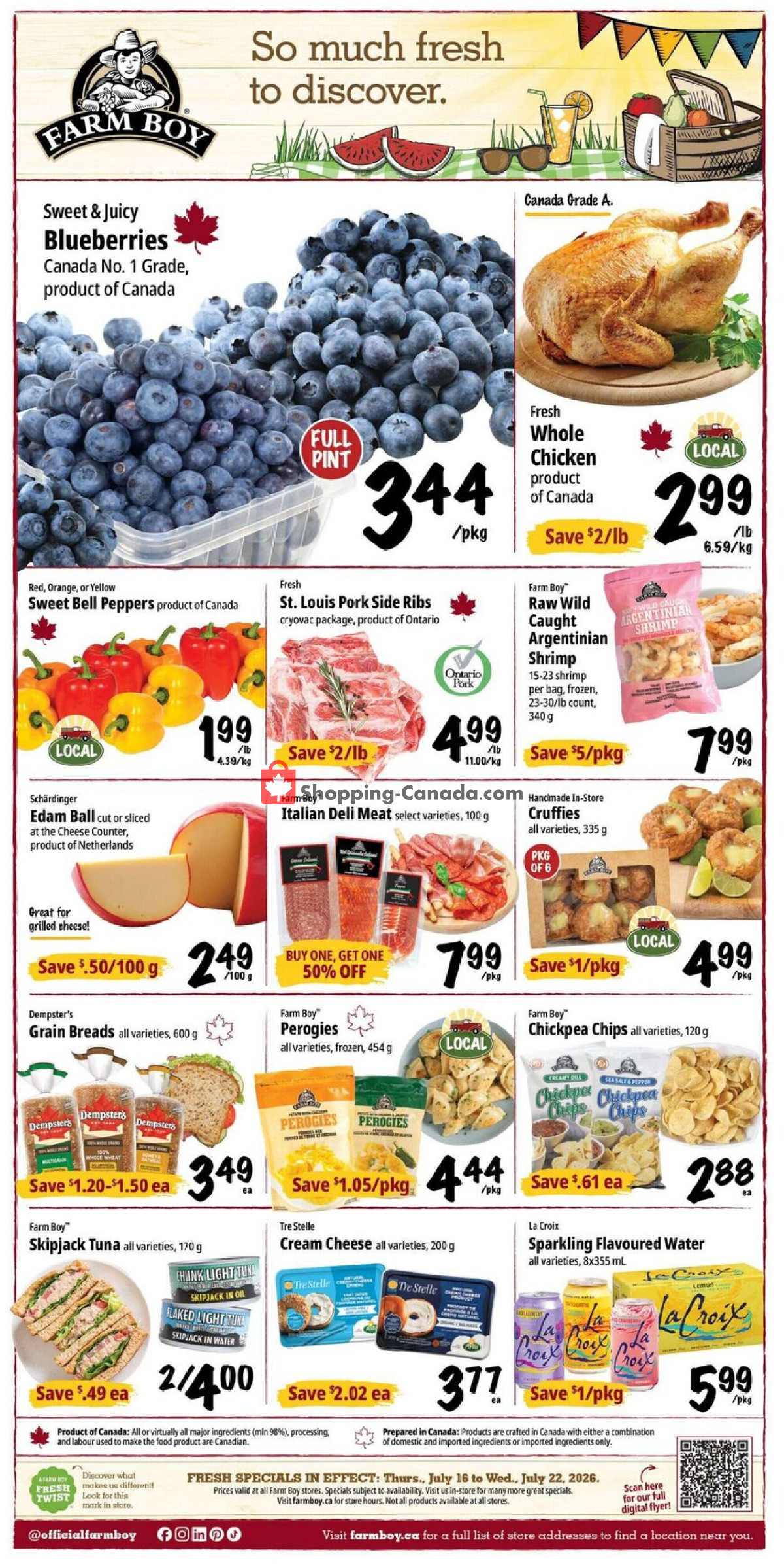 Farm Boy flyer from Thursday July 16, 2026 to Wednesday July 22, 2026 - page 1