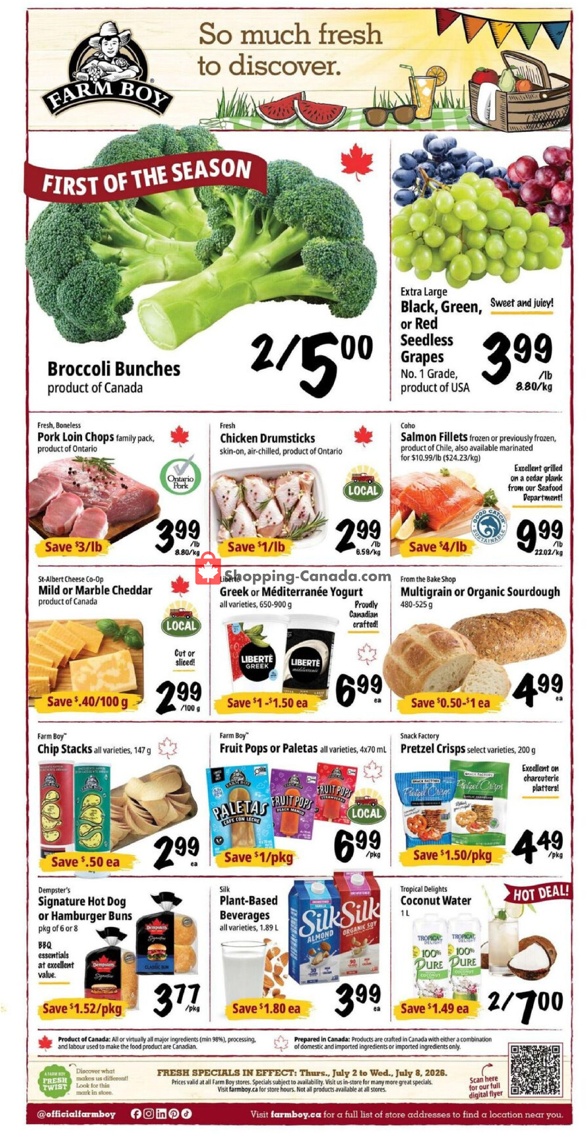 Farm Boy flyer from Thursday July 2, 2026 to Wednesday July 8, 2026 - page 1