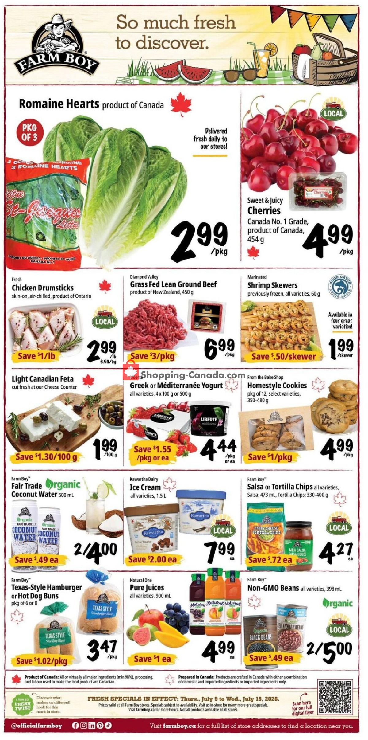 Farm Boy flyer from Thursday July 9, 2026 to Wednesday July 15, 2026 - page 1
