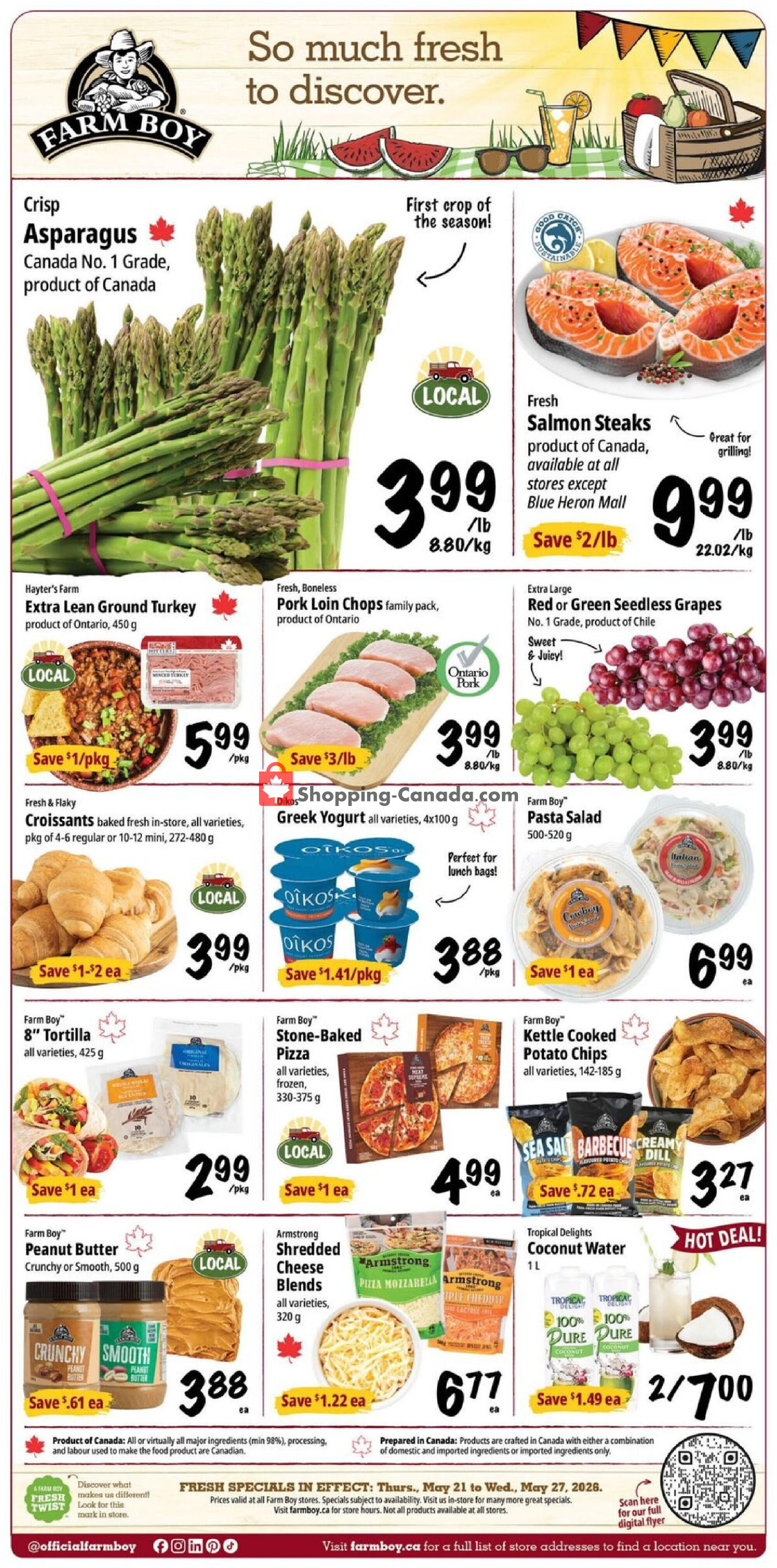 Farm Boy flyer from Thursday May 21, 2026 to Wednesday May 27, 2026 - page 1