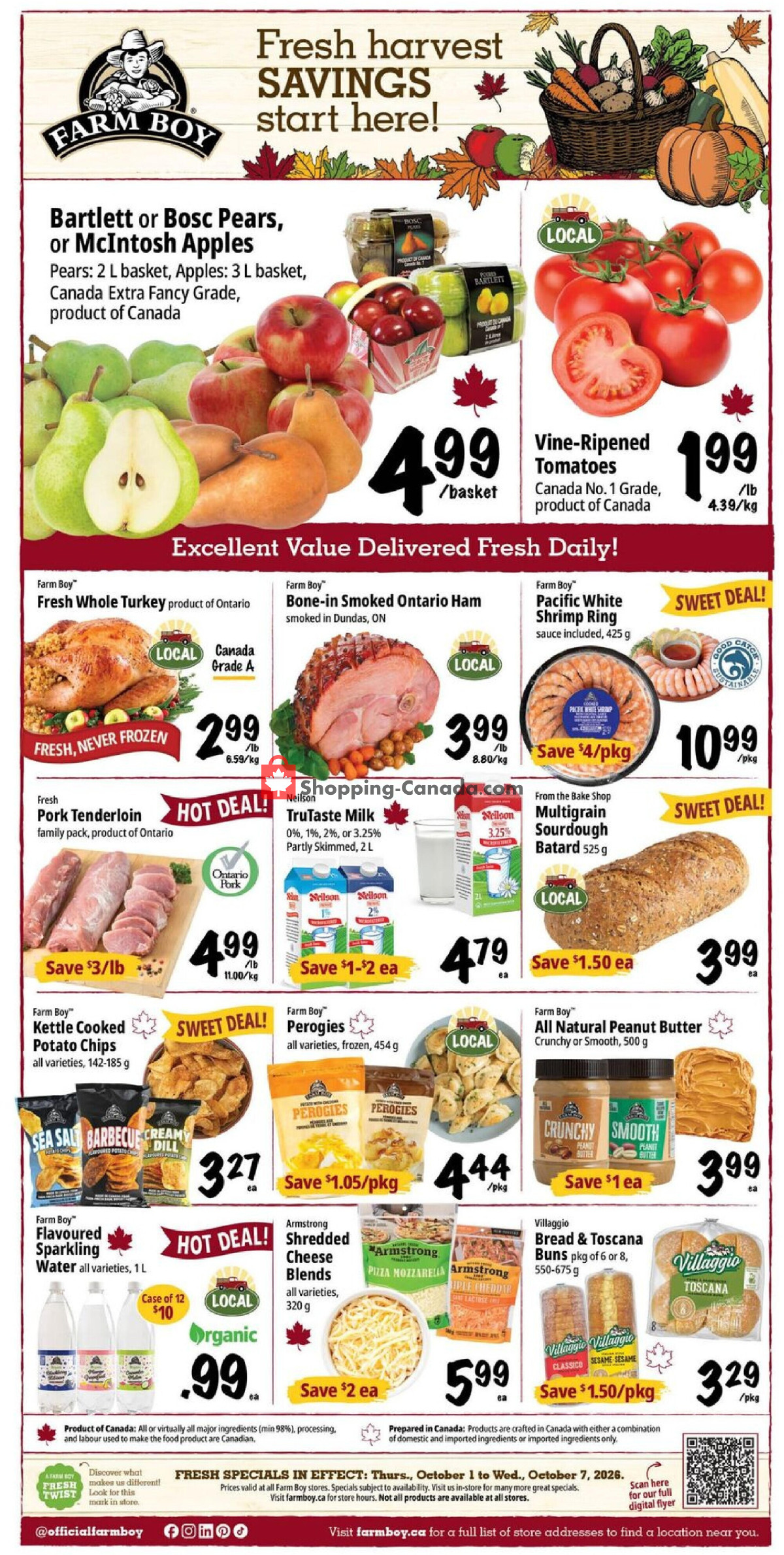 Farm Boy flyer from Thursday October 1, 2026 to Wednesday October 7, 2026 - page 1
