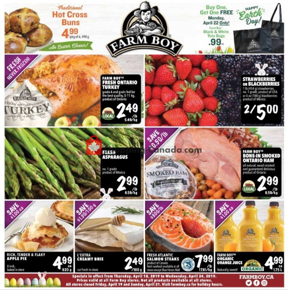Farm Boy flyer from Thursday April 18, 2019 to Wednesday April 24, 2019 - page 1