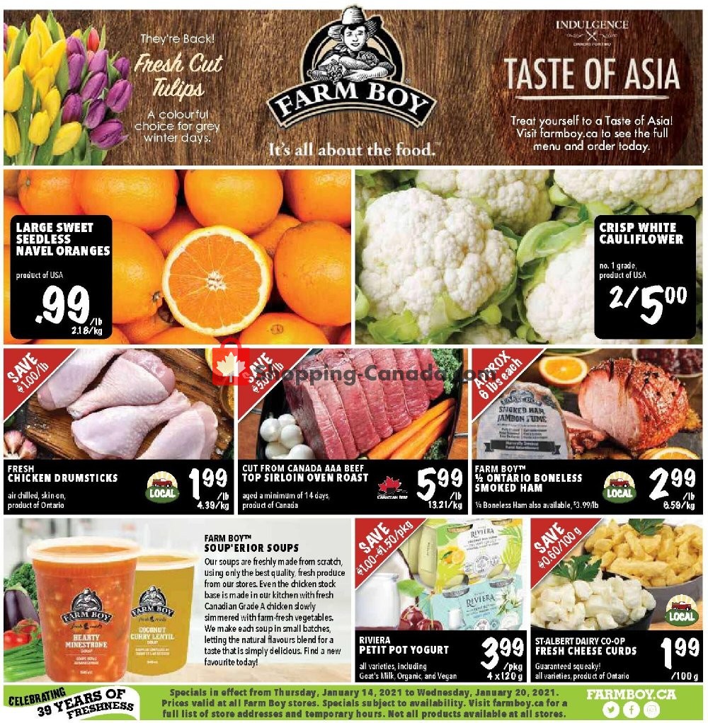 Farm Boy flyer from Thursday January 14, 2021 to Wednesday January 20, 2021 - page 1