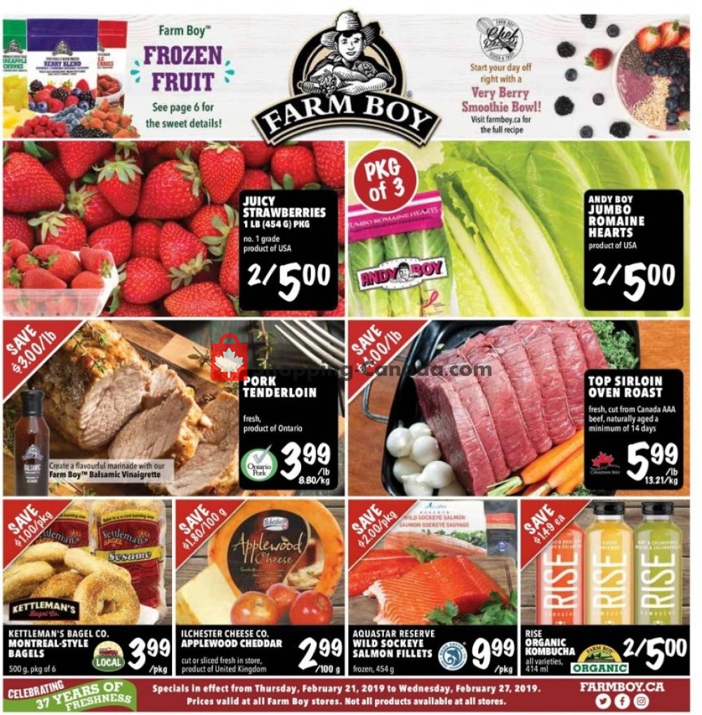 Farm Boy flyer from Thursday February 21, 2019 to Wednesday February 27, 2019 - page 1