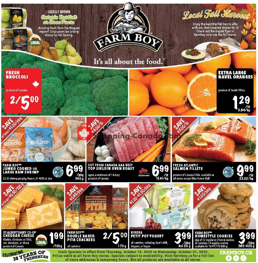 Farm Boy flyer from Thursday October 15, 2020 to Wednesday October 21, 2020 - page 1