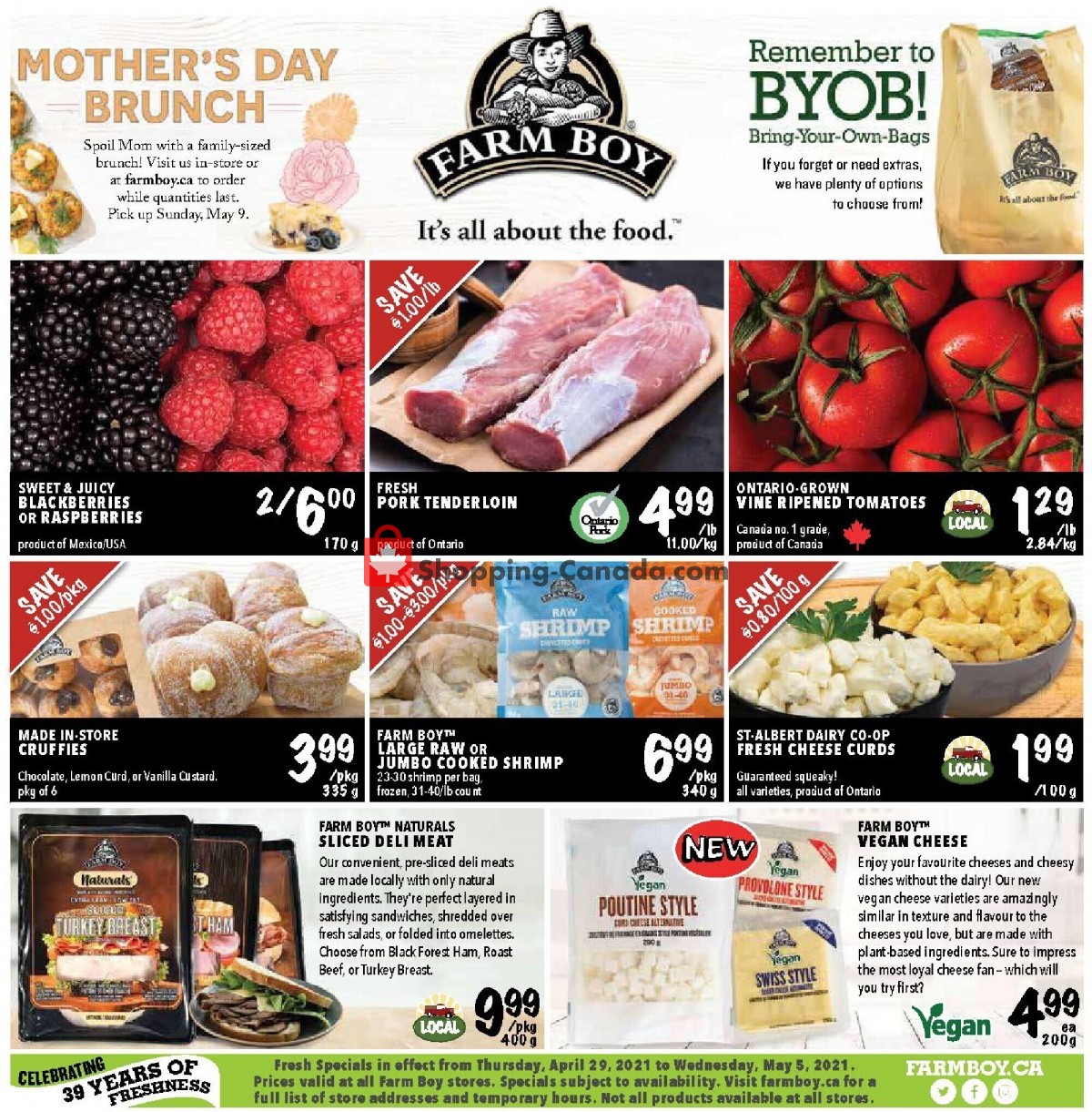 Farm Boy flyer from Thursday April 29, 2021 to Wednesday May 5, 2021 - page 1