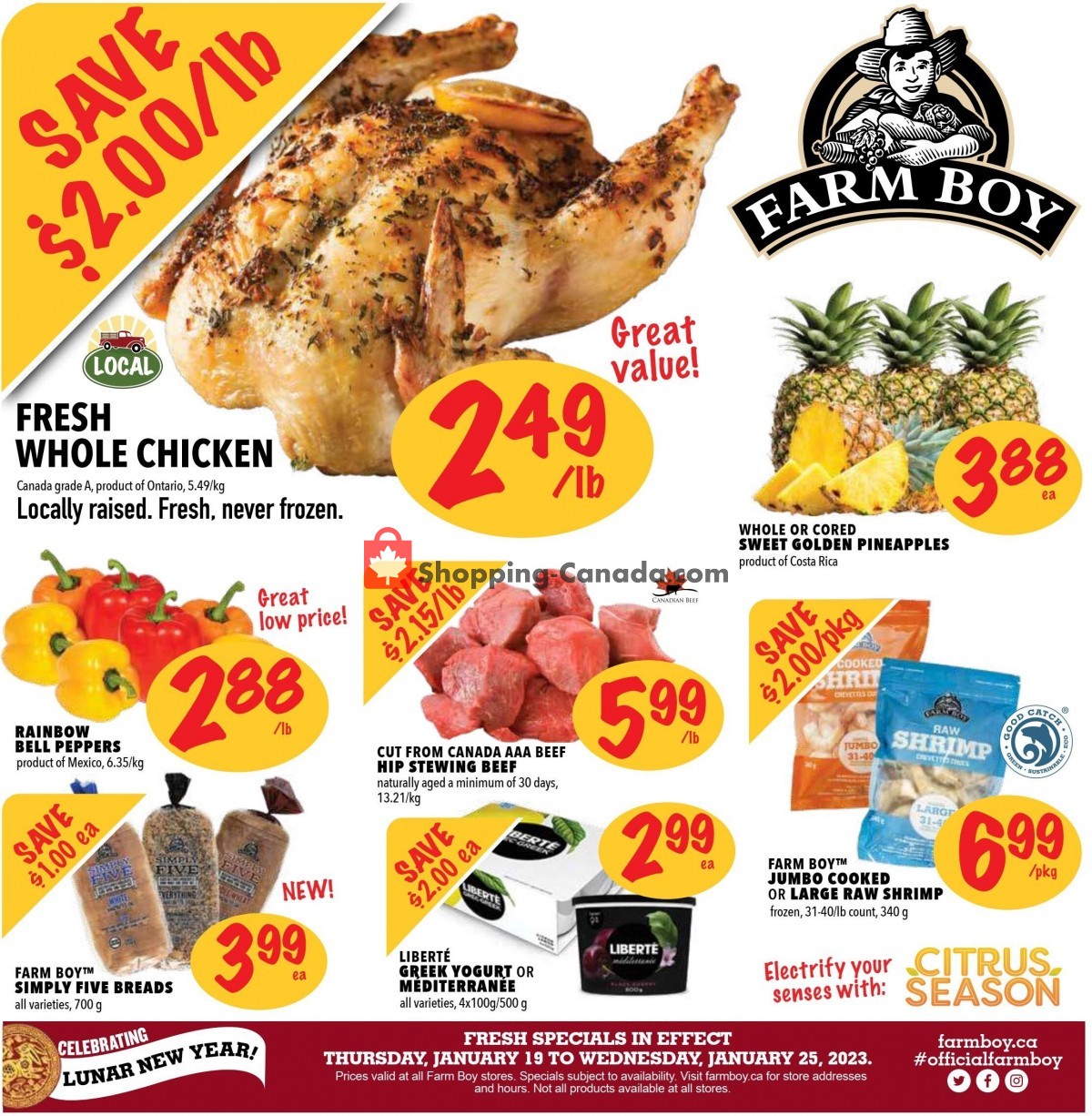 Farm Boy flyer from Thursday January 19, 2023 to Wednesday January 25, 2023 - page 1
