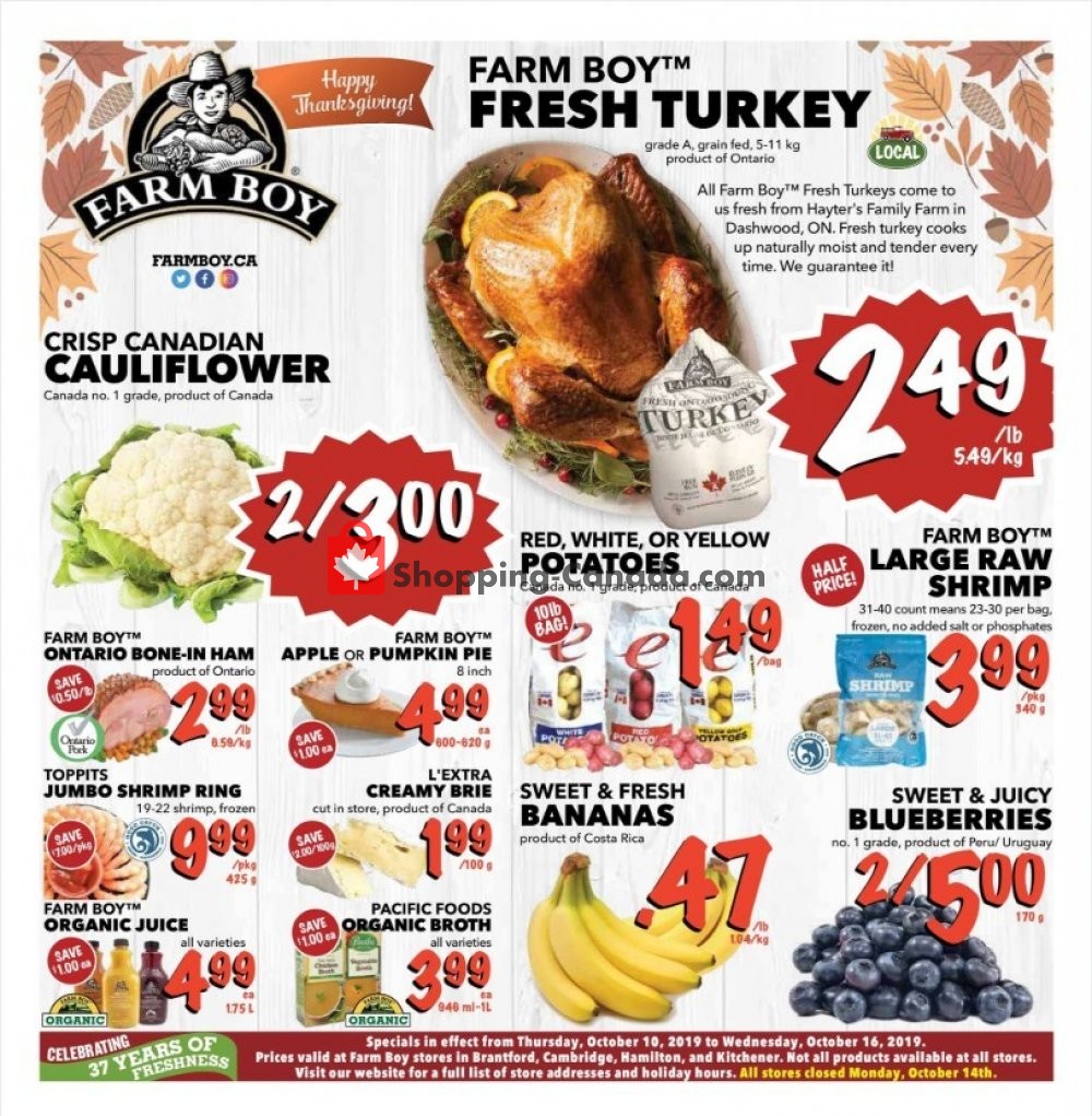 Farm Boy flyer from Thursday October 10, 2019 to Wednesday October 16, 2019 - page 1
