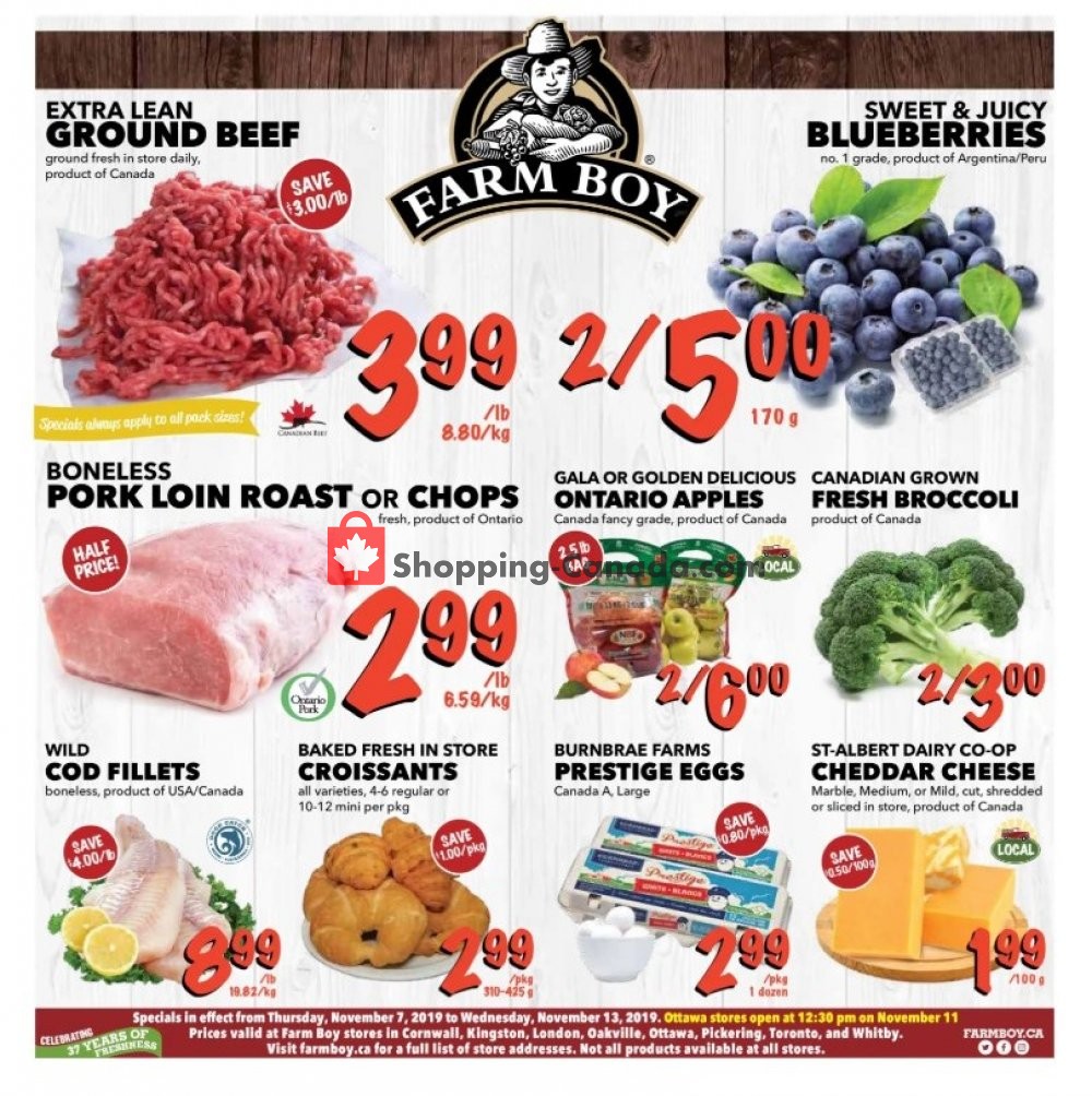 Farm Boy flyer from Thursday November 7, 2019 to Wednesday November 13, 2019 - page 1