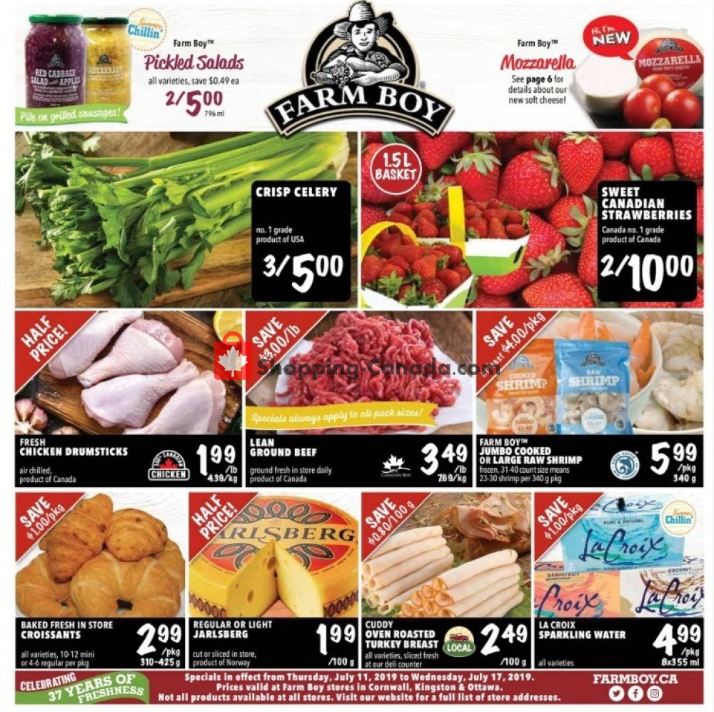 Farm Boy Canada Flyer Special Offer Cornwall Kingston Ottawa July 11 July 17 19 Shopping Canada