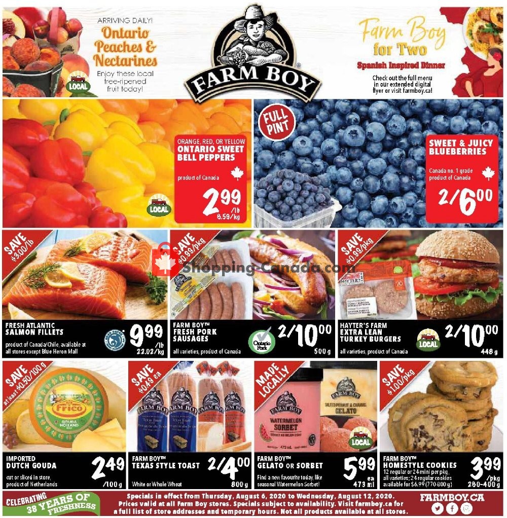 Farm Boy flyer from Thursday August 6, 2020 to Wednesday August 12, 2020 - page 1