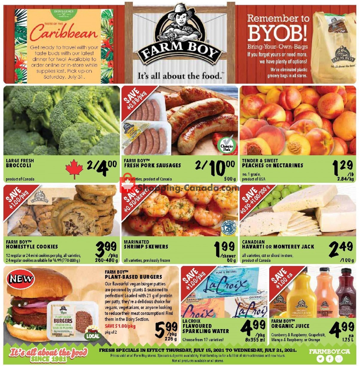 Farm Boy flyer from Thursday July 15, 2021 to Wednesday July 21, 2021 - page 1