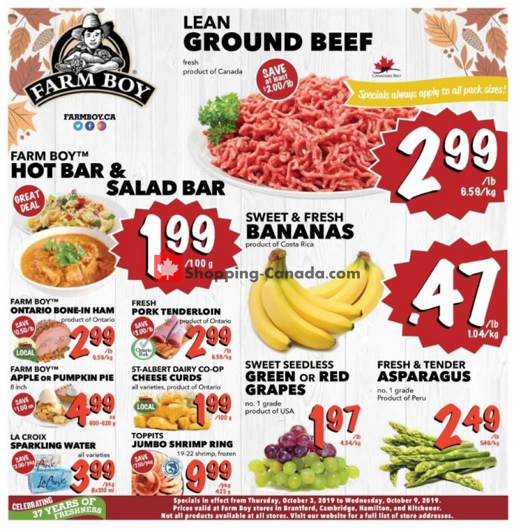Farm Boy flyer from Thursday October 3, 2019 to Wednesday October 9, 2019 - page 1