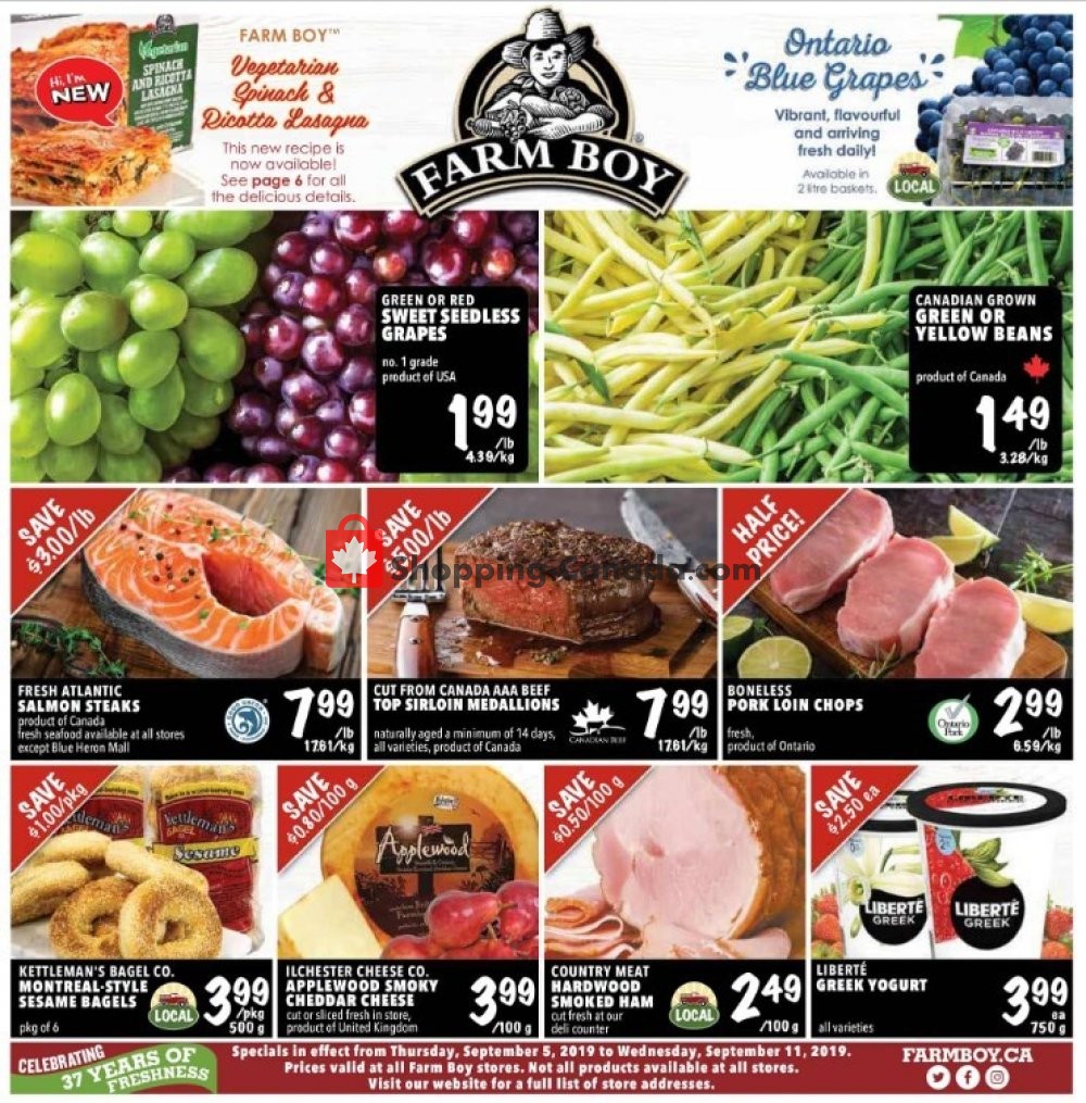 Farm Boy flyer from Thursday September 5, 2019 to Wednesday September 11, 2019 - page 1