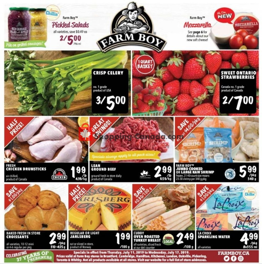 Farm Boy flyer from Thursday July 11, 2019 to Wednesday July 17, 2019 - page 1