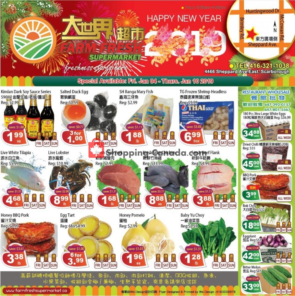 Farm Fresh Supermarkets flyer from Friday January 4, 2019 to Thursday January 10, 2019 - page 1
