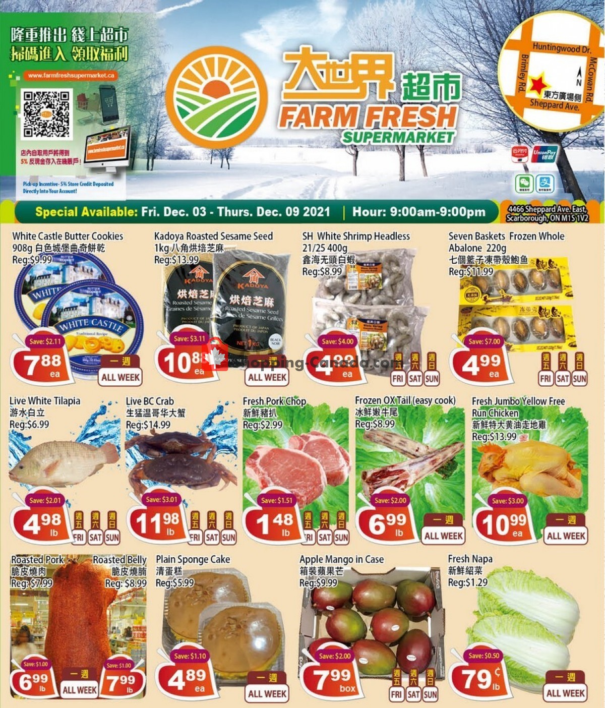 Farm Fresh Supermarkets flyer from Friday December 3, 2021 to Thursday December 9, 2021 - page 1
