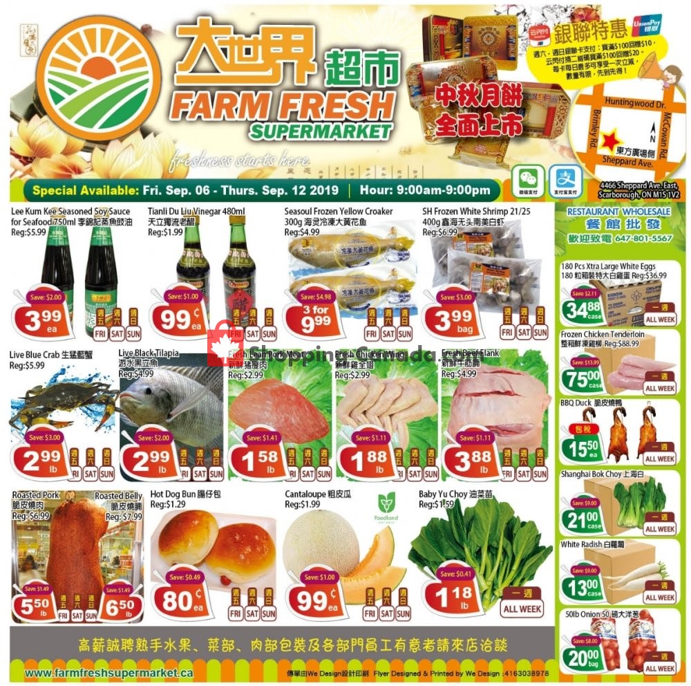 Farm Fresh Supermarkets flyer from Friday September 6, 2019 to Thursday September 12, 2019 - page 1