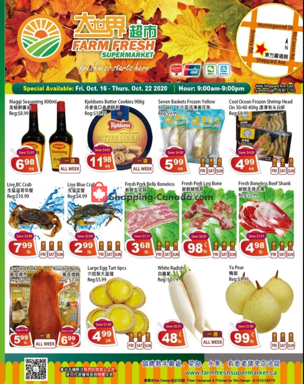 Farm Fresh Supermarkets flyer from Friday October 16, 2020 to Thursday October 22, 2020 - page 1