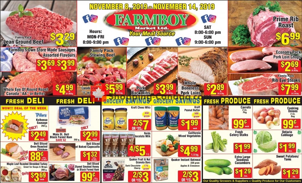 Farmboy Peterborough flyer from Friday November 8, 2019 to Thursday November 14, 2019 - page 1