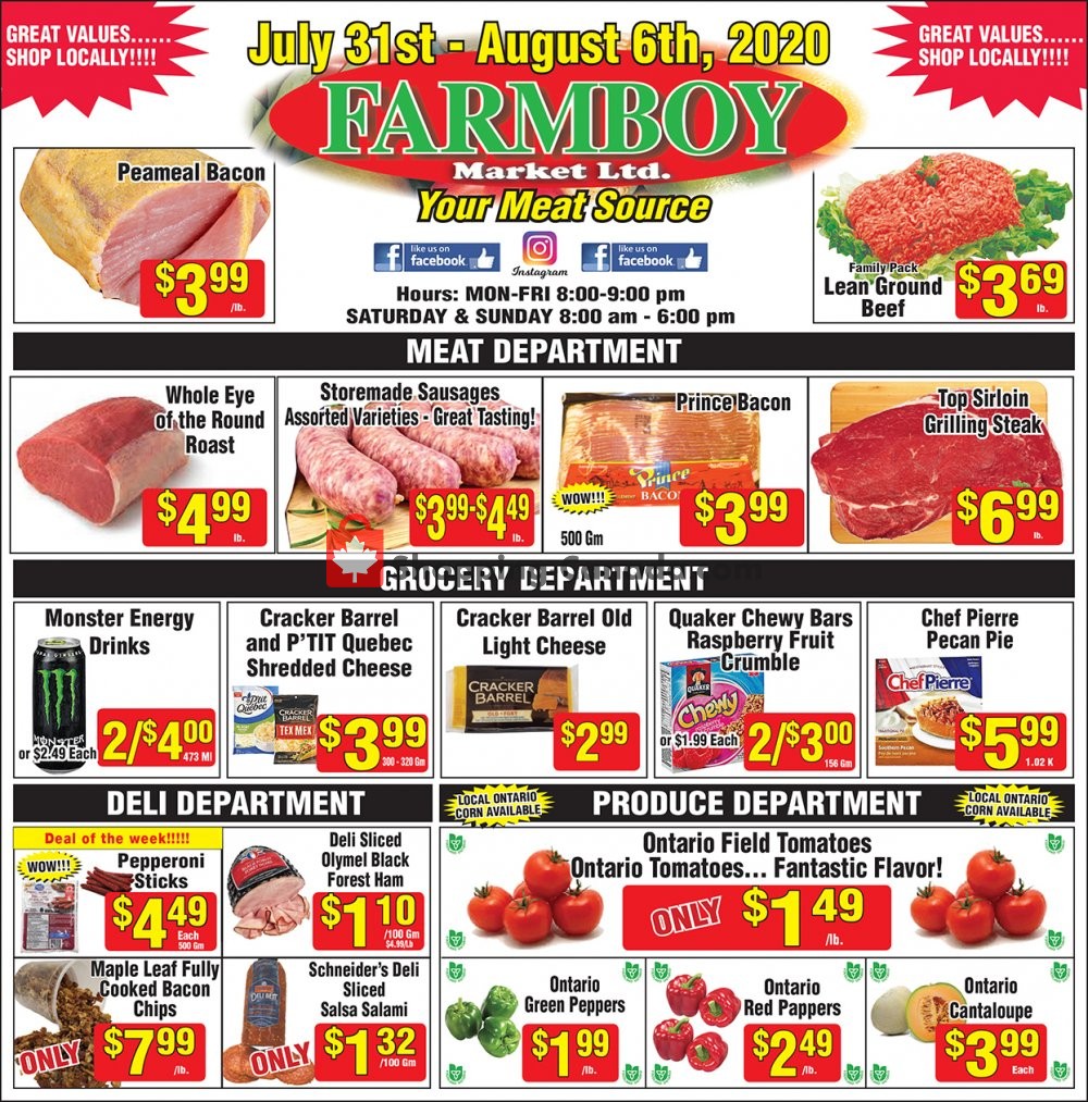 Farmboy Peterborough flyer from Friday July 31, 2020 to Thursday August 6, 2020 - page 1