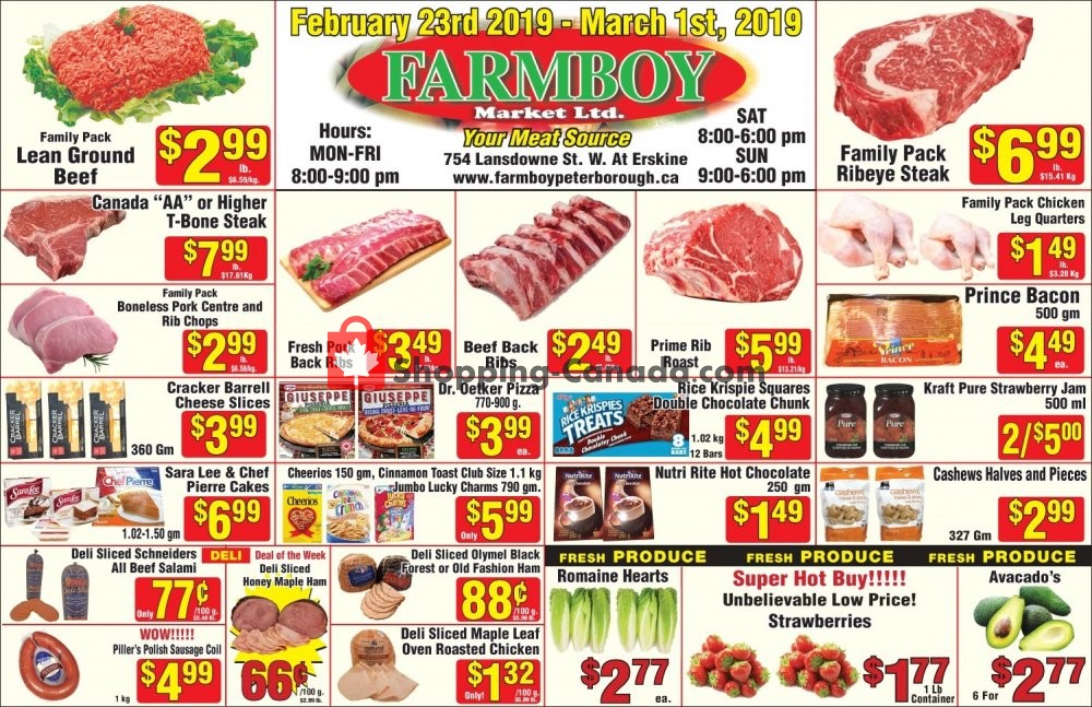 Farmboy Peterborough flyer from Saturday February 23, 2019 to Friday March 1, 2019 - page 1