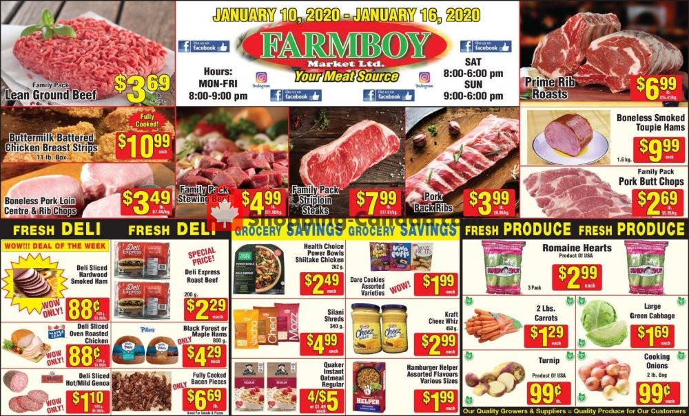 Farmboy Peterborough Canada, flyer (Special Offer) January 10 January 16, 2020 Shopping
