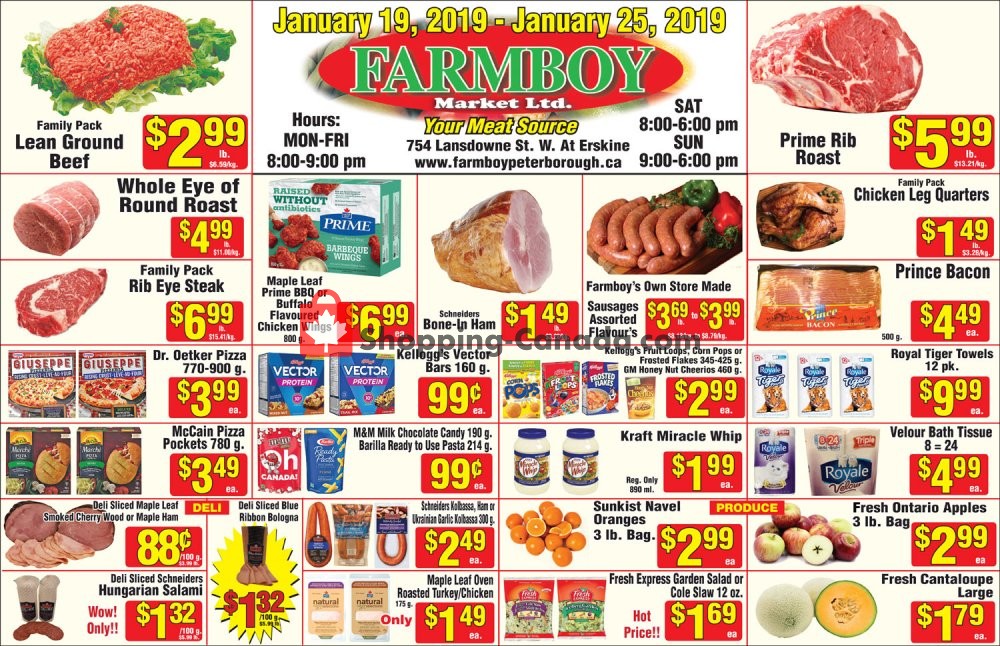 Farmboy Peterborough flyer from Saturday January 19, 2019 to Friday January 25, 2019 - page 1