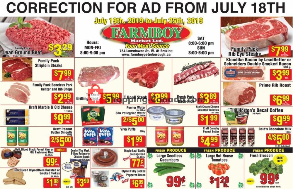 Farmboy Peterborough flyer from Friday July 19, 2019 to Thursday July 25, 2019 - page 1