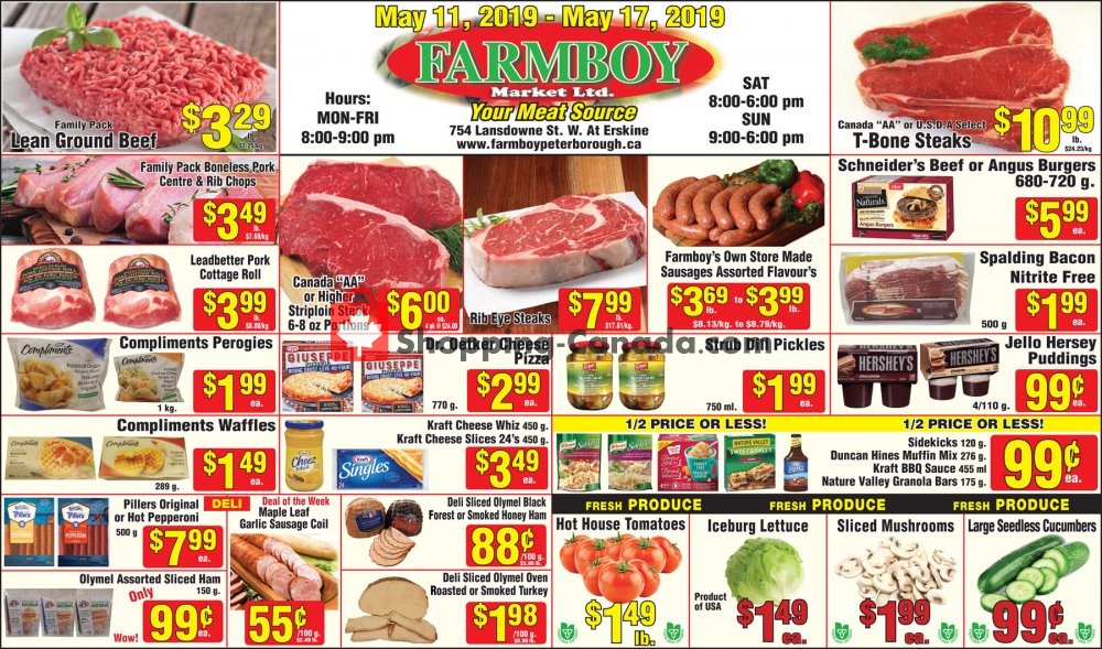 Farmboy Peterborough Canada, flyer (Special Offer) May 11 May 17, 2019 Shopping Canada