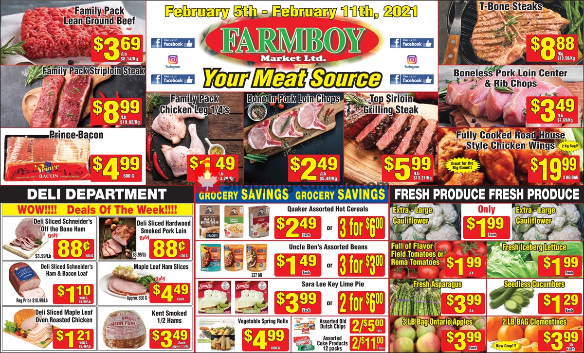Farmboy Peterborough Canada Flyer Your Meat Source February 5 February 11 21 Shopping Canada