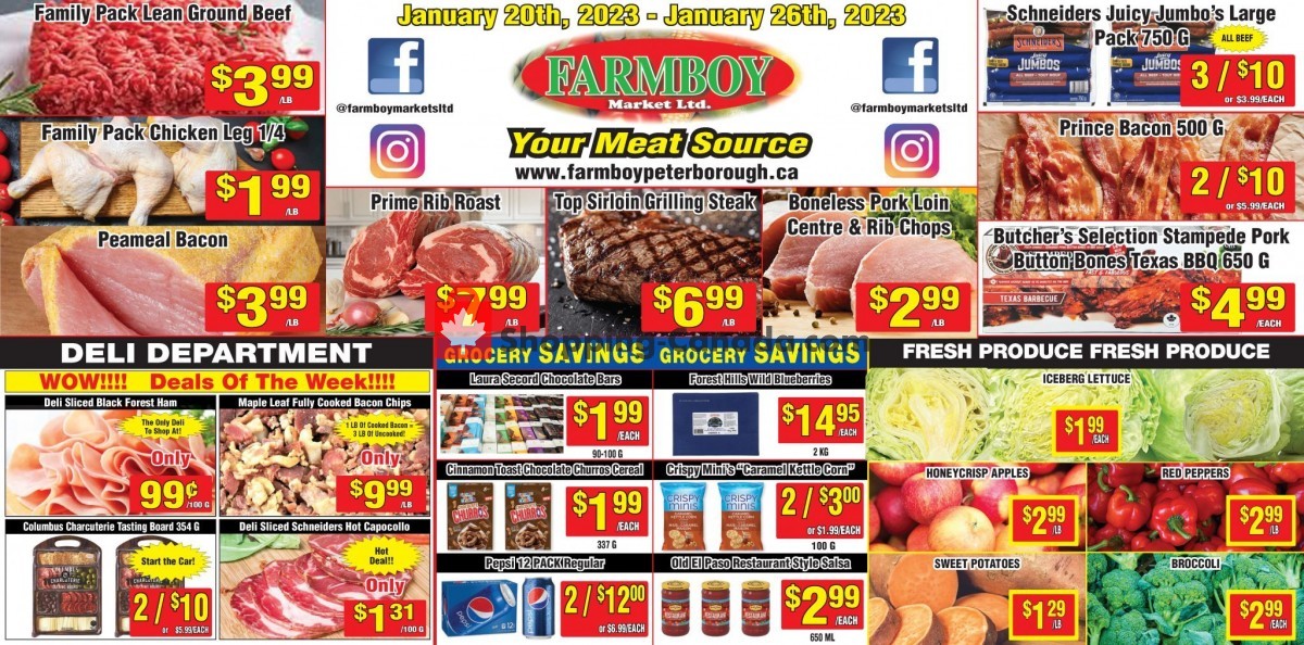 Farmboy Peterborough flyer from Friday January 20, 2023 to Thursday January 26, 2023 - page 1