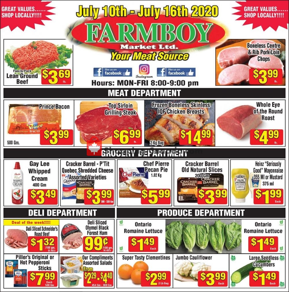 Farmboy Peterborough flyer from Friday July 10, 2020 to Thursday July 16, 2020 - page 1