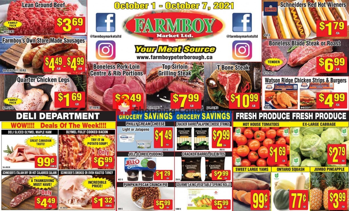 Farmboy Peterborough flyer from Friday October 1, 2021 to Thursday October 7, 2021 - page 1