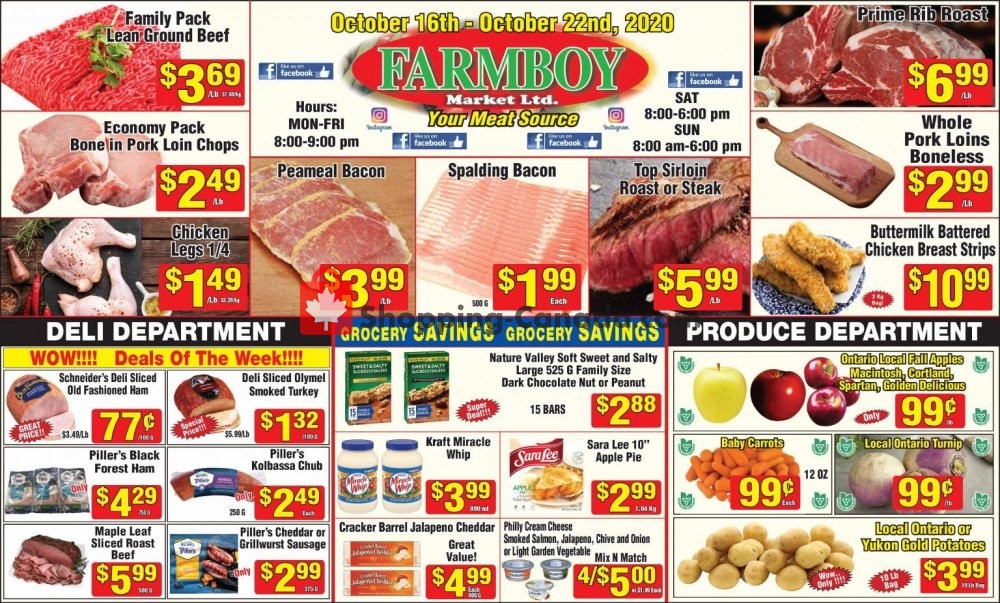 Farmboy Peterborough flyer from Friday October 16, 2020 to Thursday October 22, 2020 - page 1