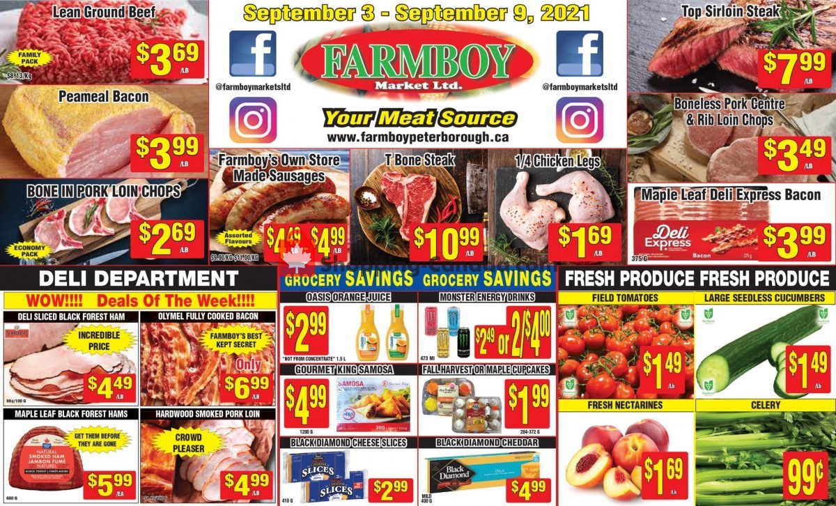 Farmboy Peterborough flyer from Friday September 3, 2021 to Thursday September 9, 2021 - page 1